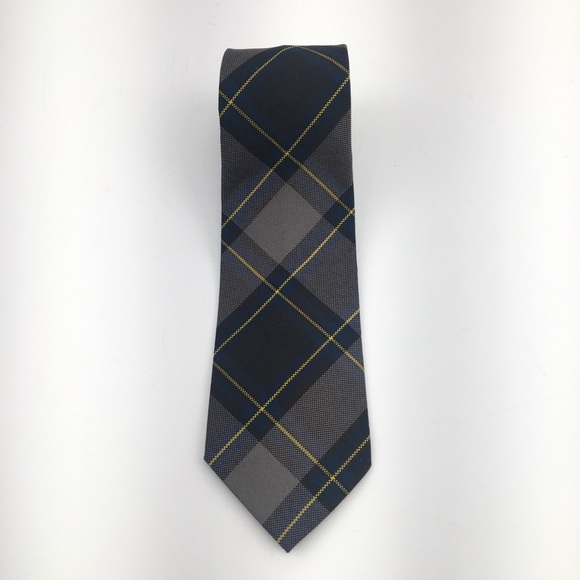 Elderado plaid checked skinny Neck tie - Picture 2 of 3